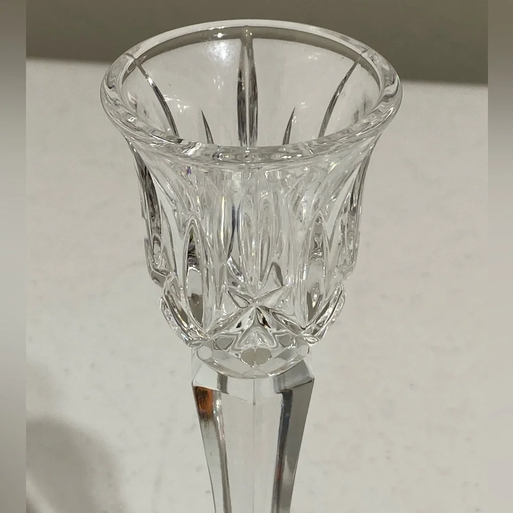 Gorham Lady Anne 8” Single Candlestick Holder Vertical Cuts Multisided S…